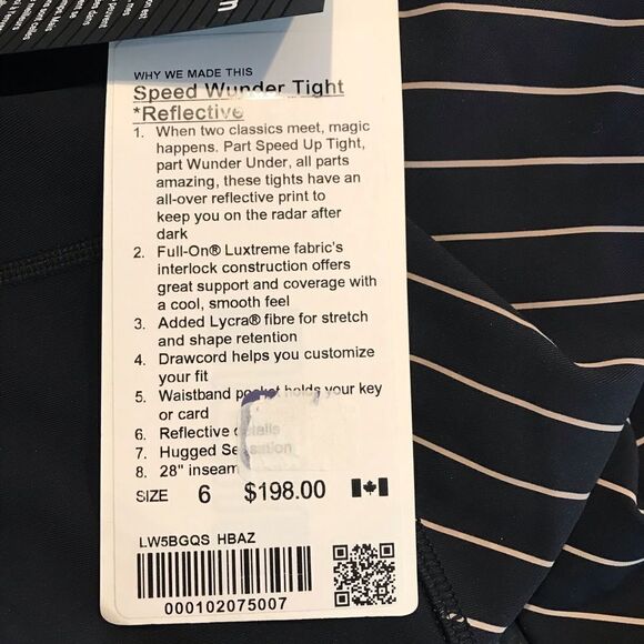 New LULULEMON Speed Wunder Tight Reflective 6 - Picture 6 of 6